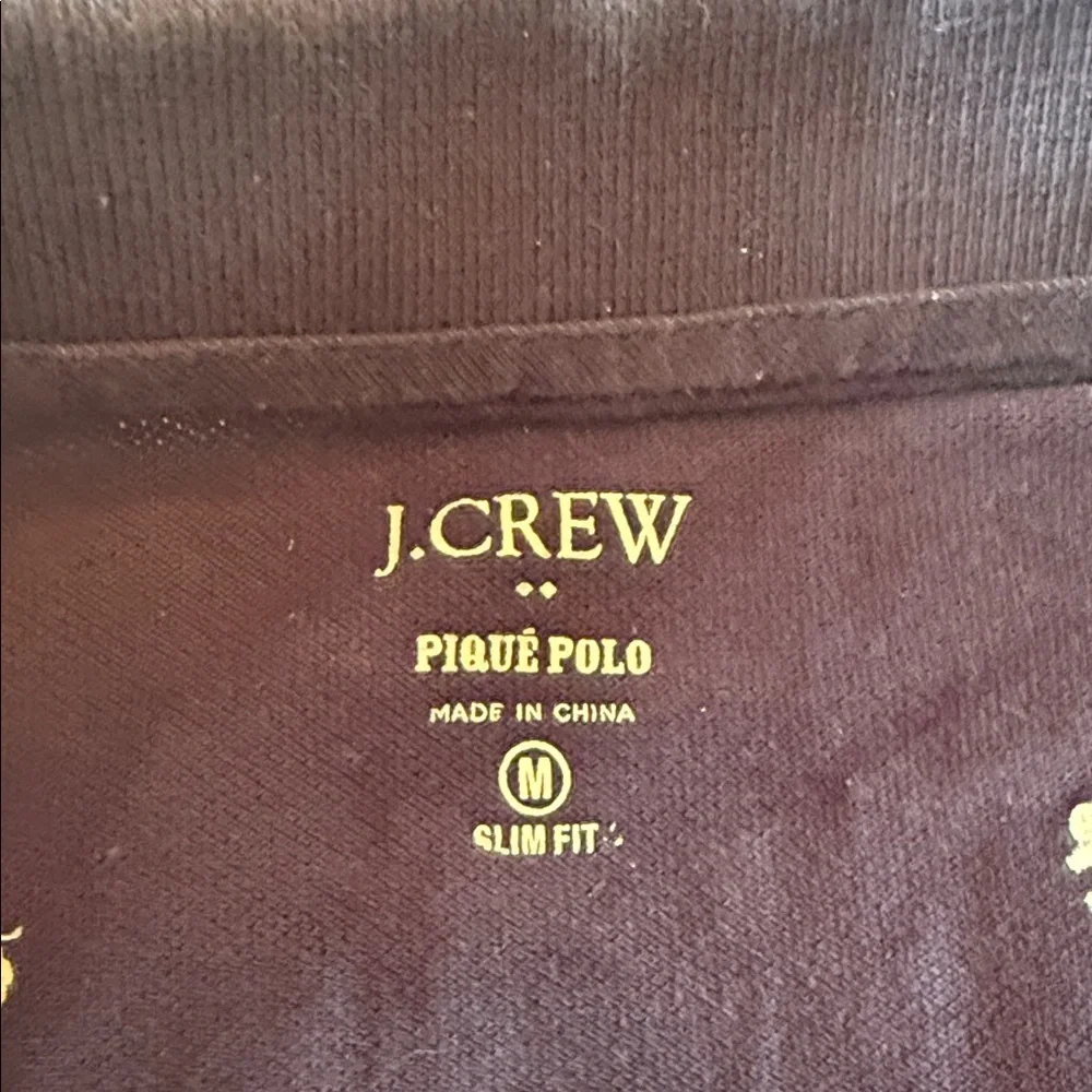 J. Crew Navy Polo with Nautical Pattern